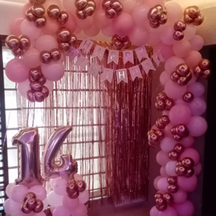 14 number balloon decor